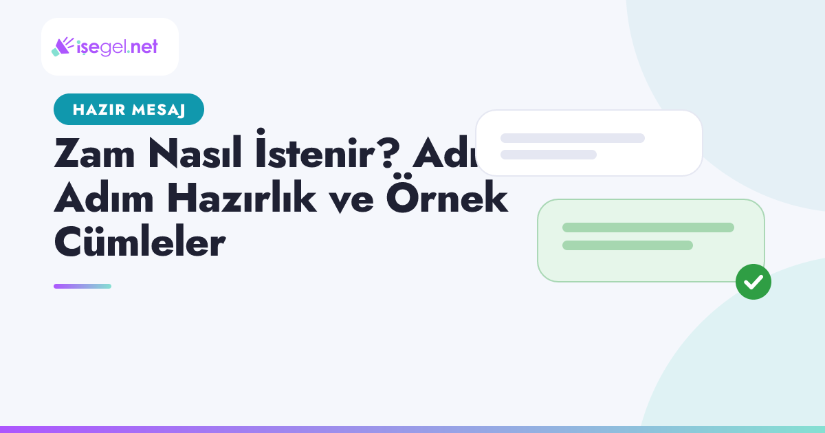 Zam Nasıl İstenir? Adım Adım Hazırlık ve Örnek Cümleler